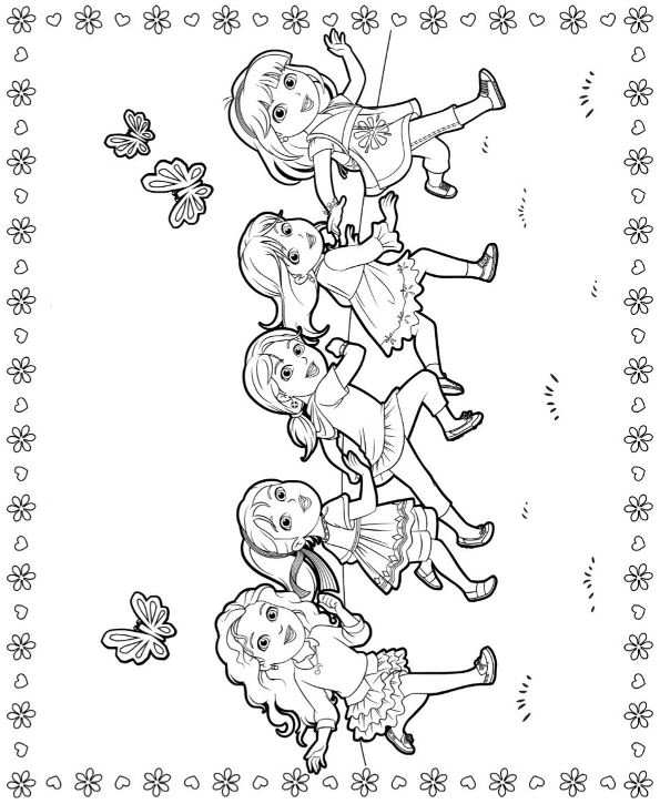 Kids-n-fun.com | 6 coloring pages of Dora and Friends